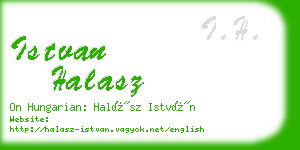 istvan halasz business card